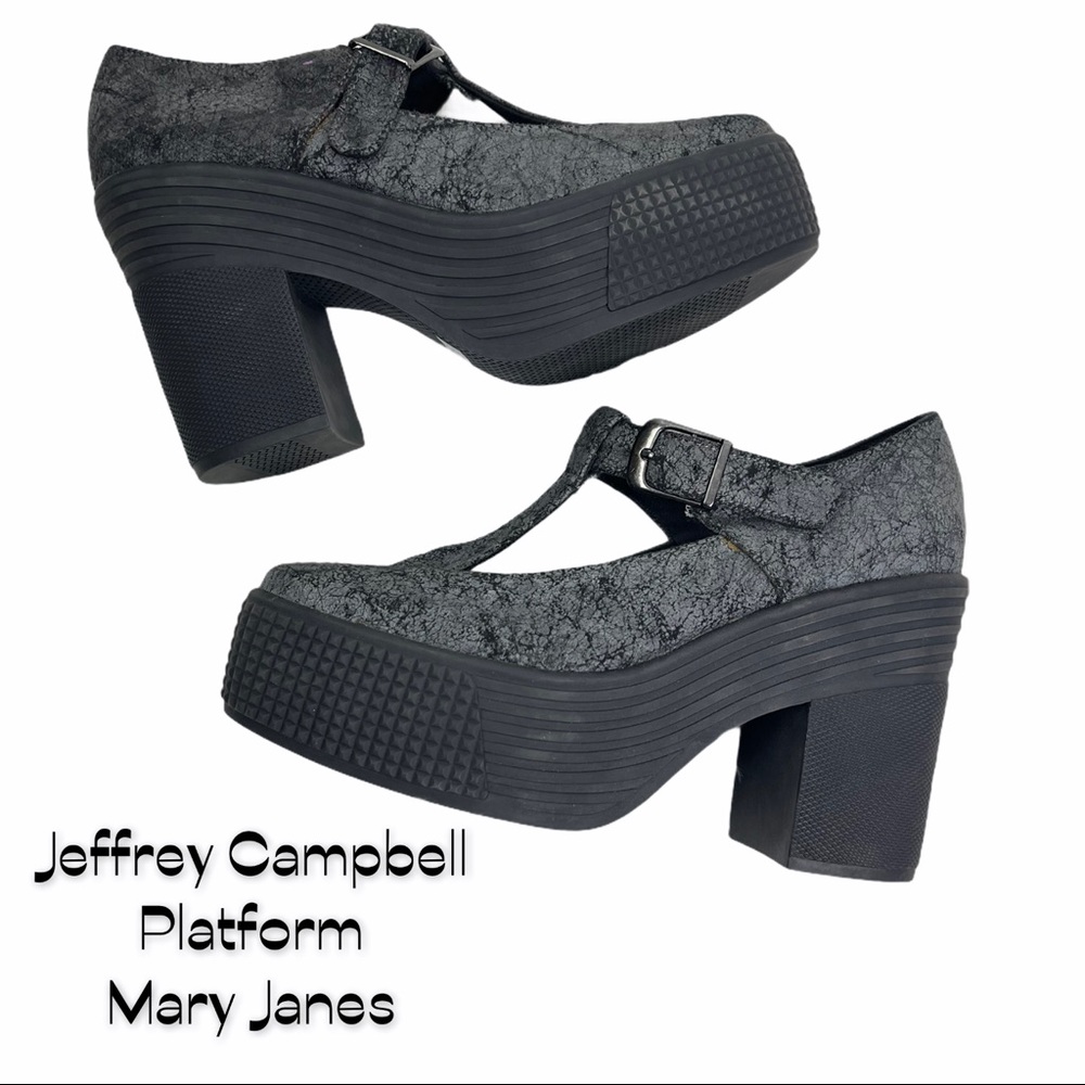 Jeffrey Campbell Lug Sole Platform Mary Janes SZ 9